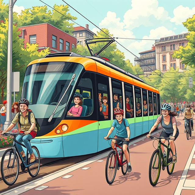 Graphic of a carbon neutral neighbourhood
